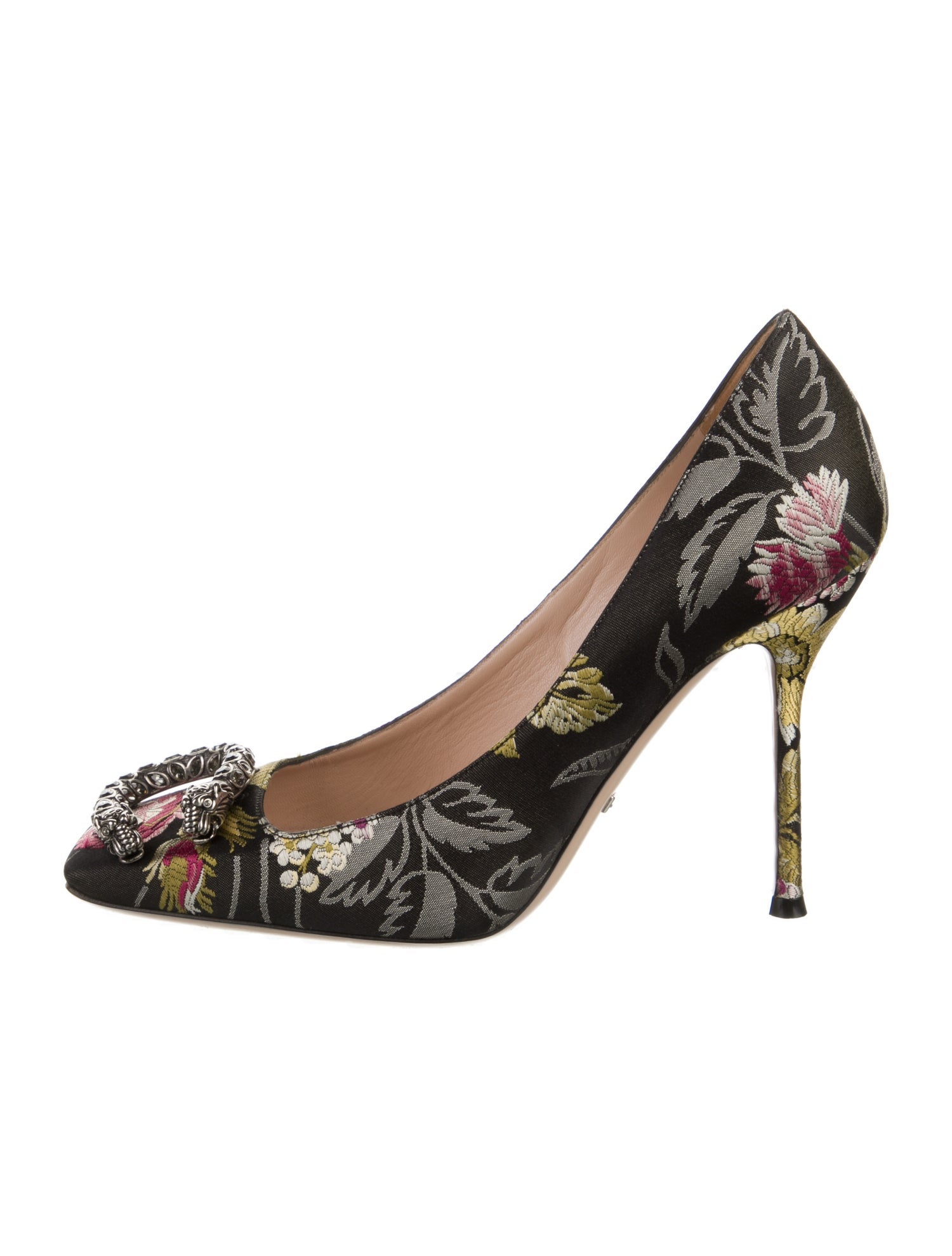 Gucci Dionysus Accent Floral Print Pumps