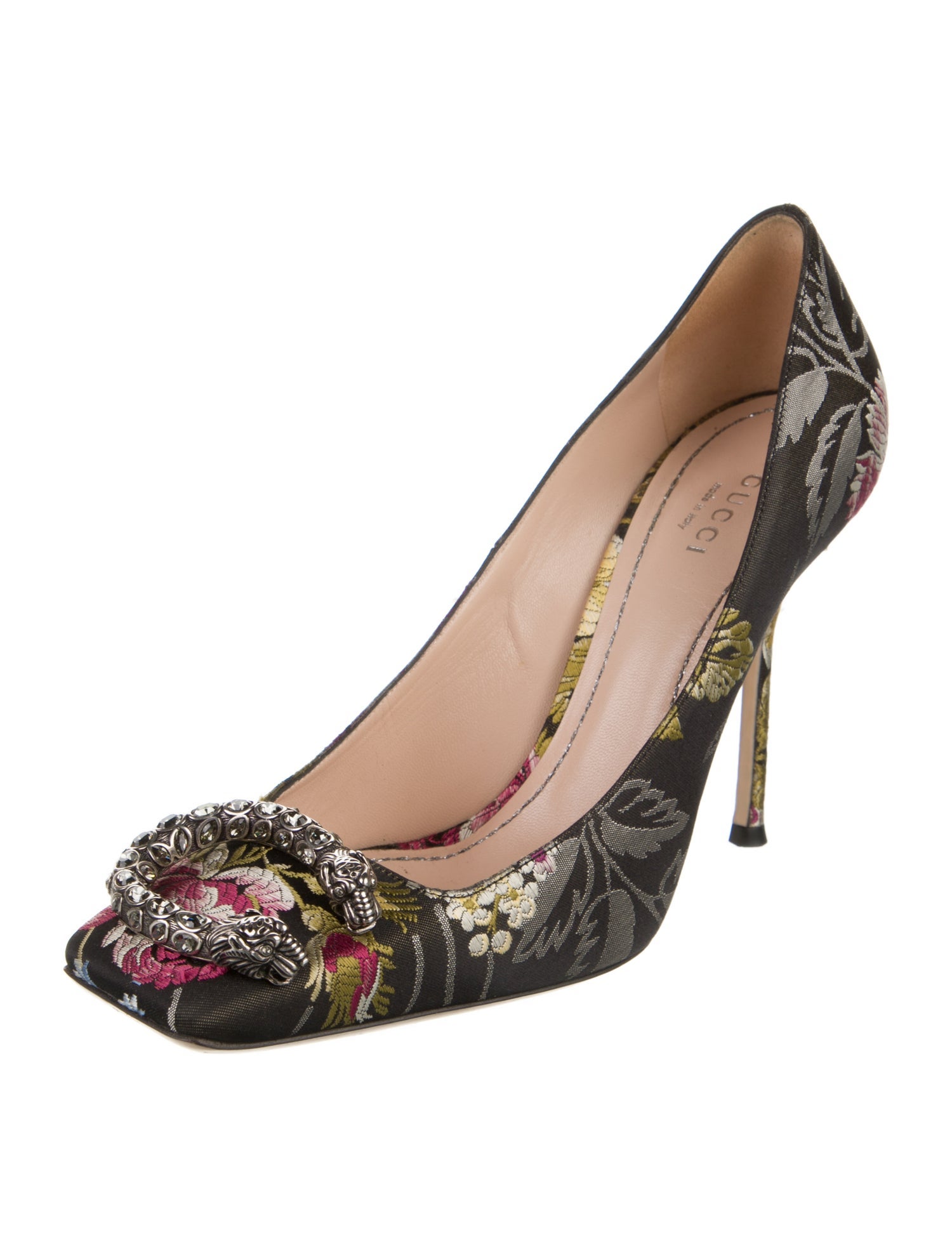 Gucci Dionysus Accent Floral Print Pumps