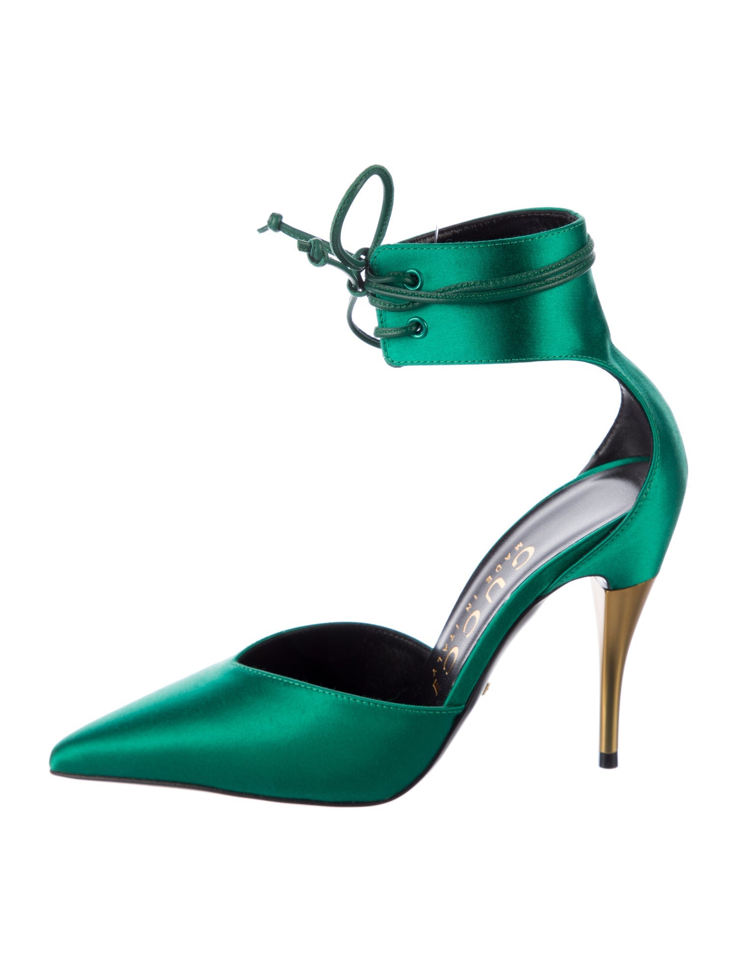Gucci Satin D'Orsay Pumps