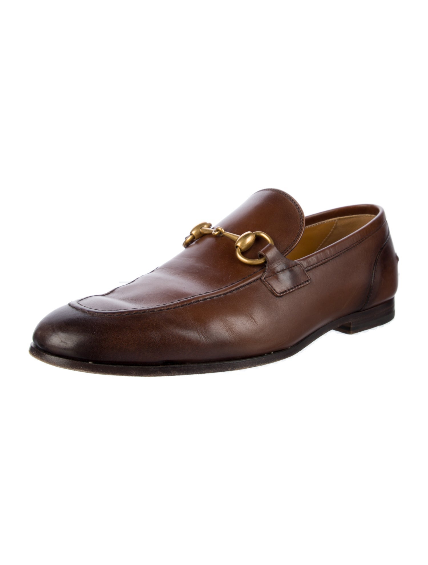 Gucci Horsebit Accent Leather Dress Loafers