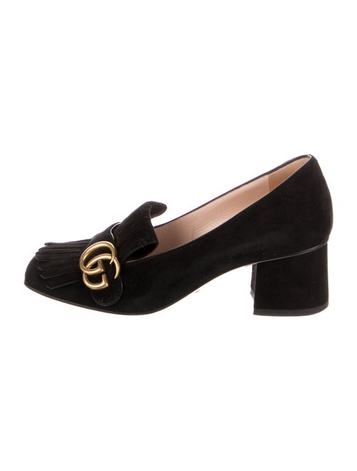 Gucci Double G Logo Suede Pumps