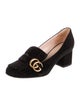 Gucci Double G Logo Suede Pumps