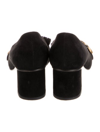 Gucci Double G Logo Suede Pumps