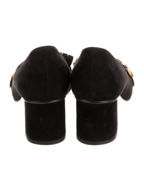 Gucci Double G Logo Suede Pumps