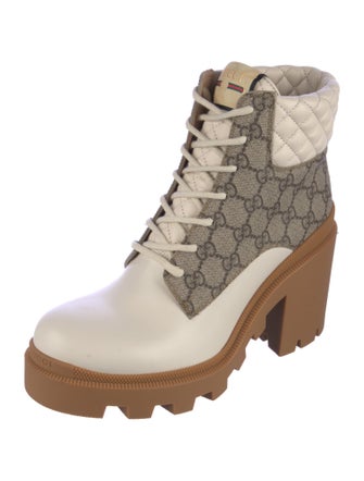 Gucci GG Supreme Combat Boots