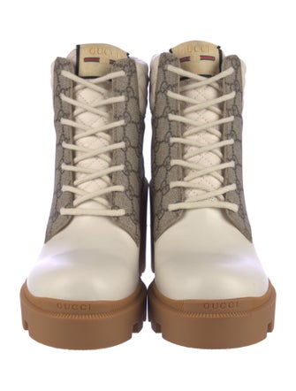 Gucci GG Supreme Combat Boots