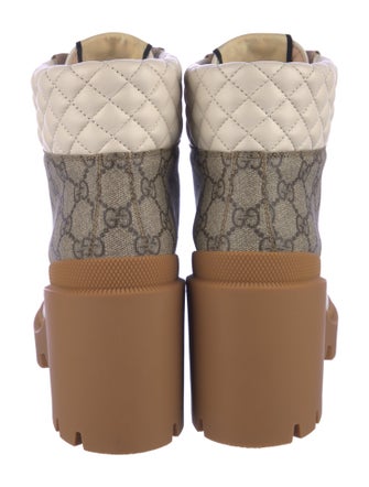 Gucci GG Supreme Combat Boots