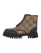 Gucci GG Canvas Canvas Lace-Up Boots