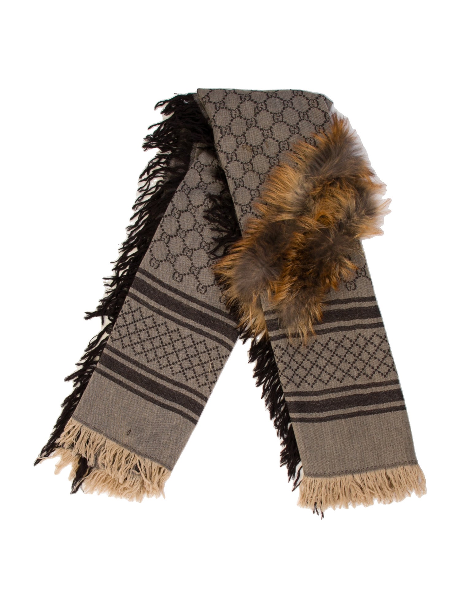 Gucci Wool Striped Shawl