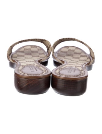 Gucci GG Canvas Leather Slides