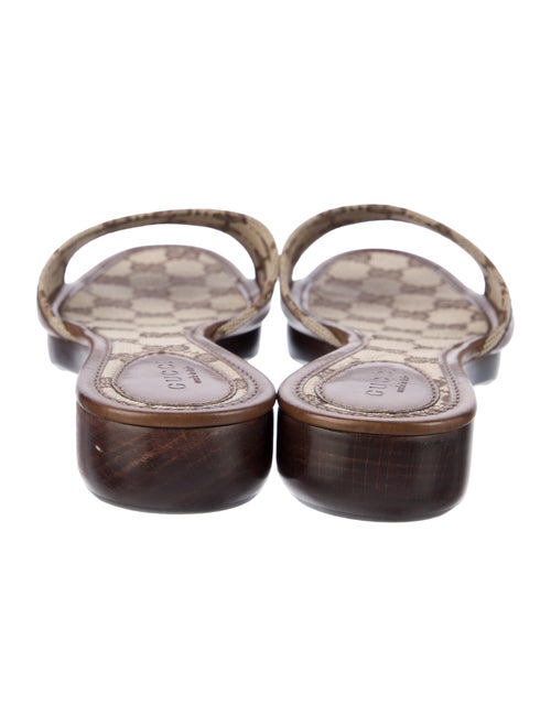 Gucci GG Canvas Leather Slides