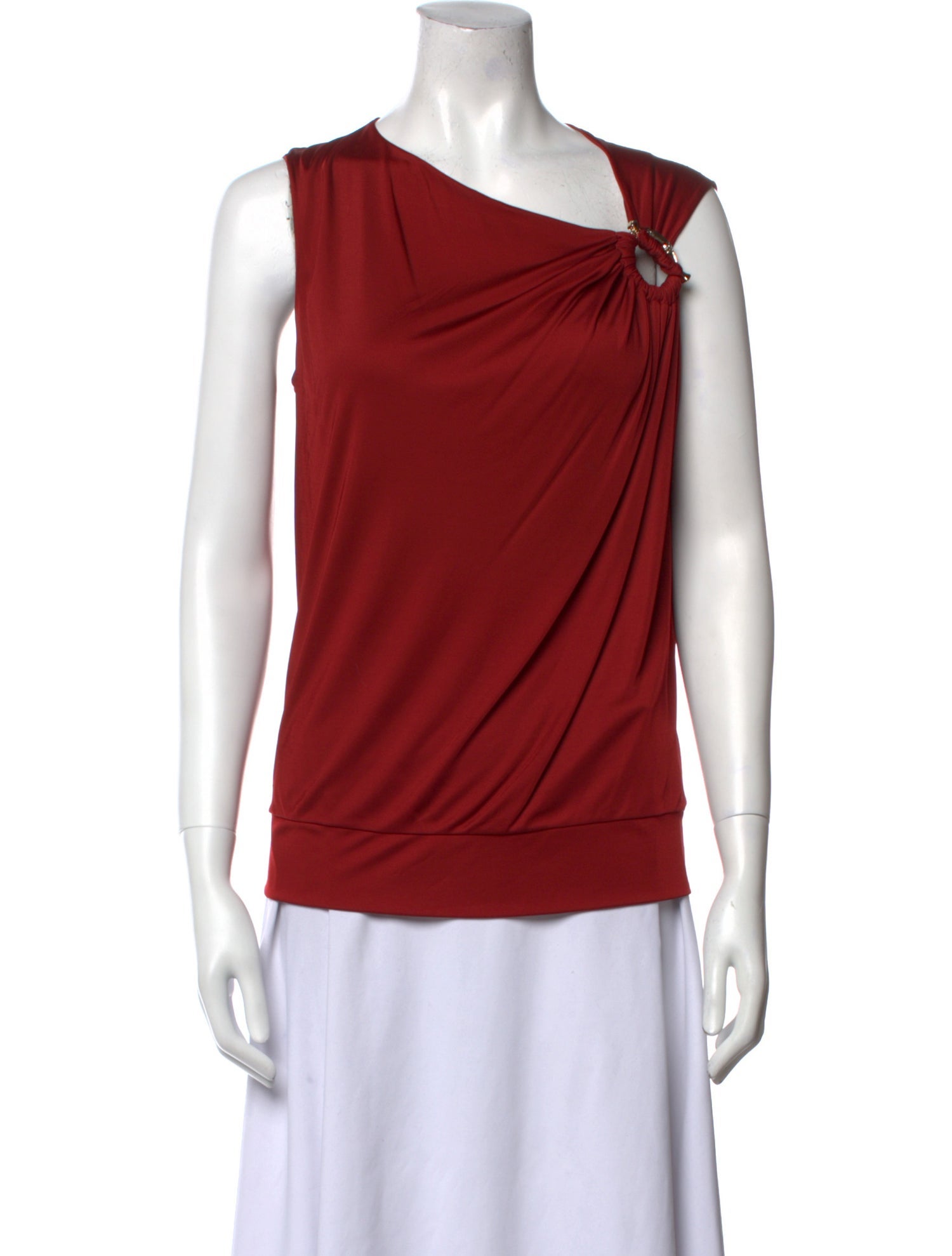 Gucci One-Shoulder Sleeveless Blouse