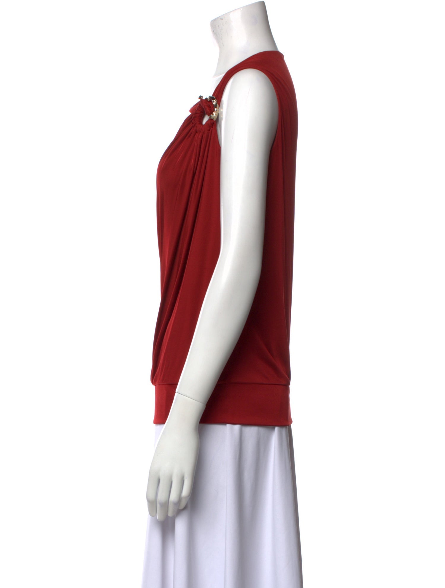 Gucci One-Shoulder Sleeveless Blouse