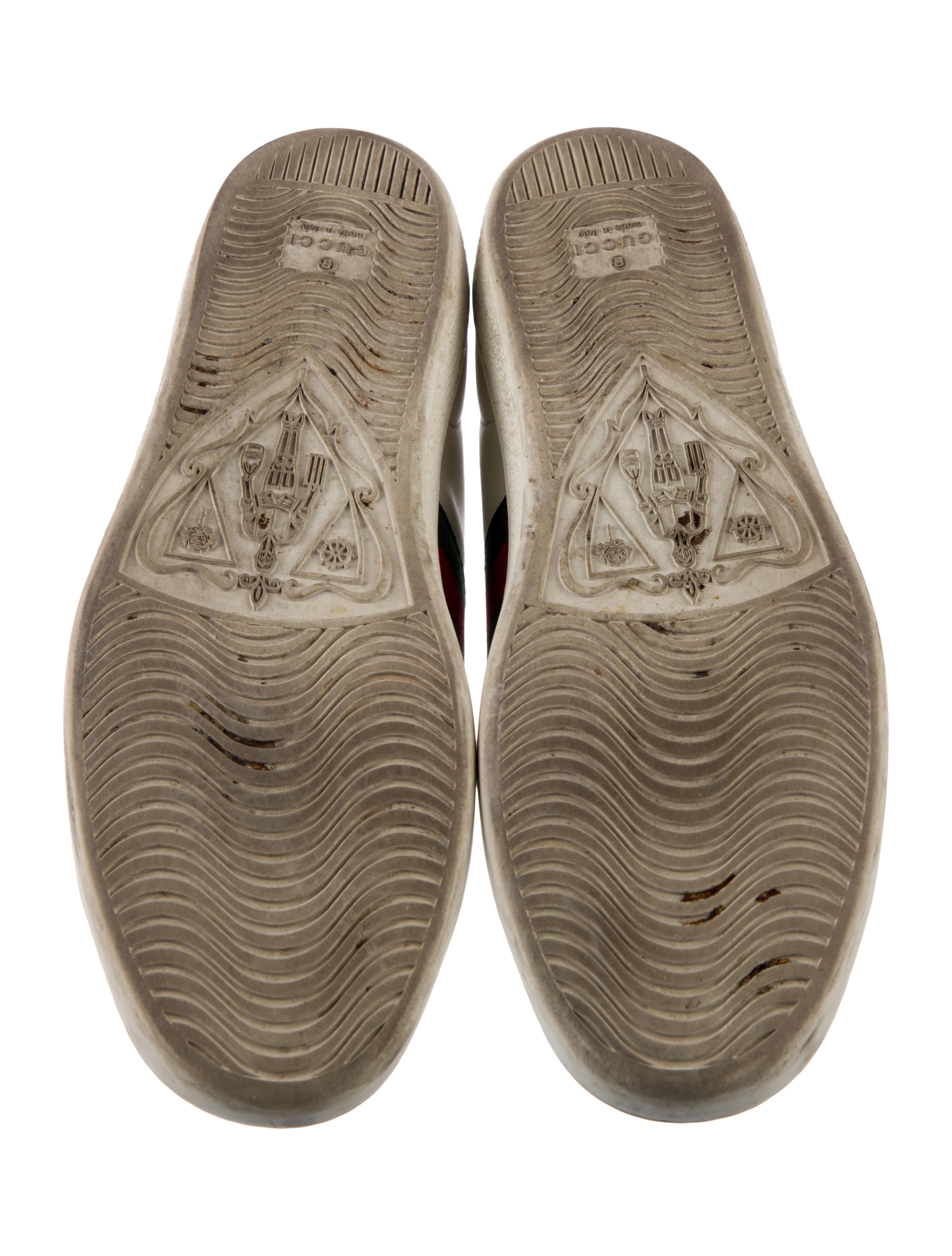 Gucci Bee Accent Leather Sneakers