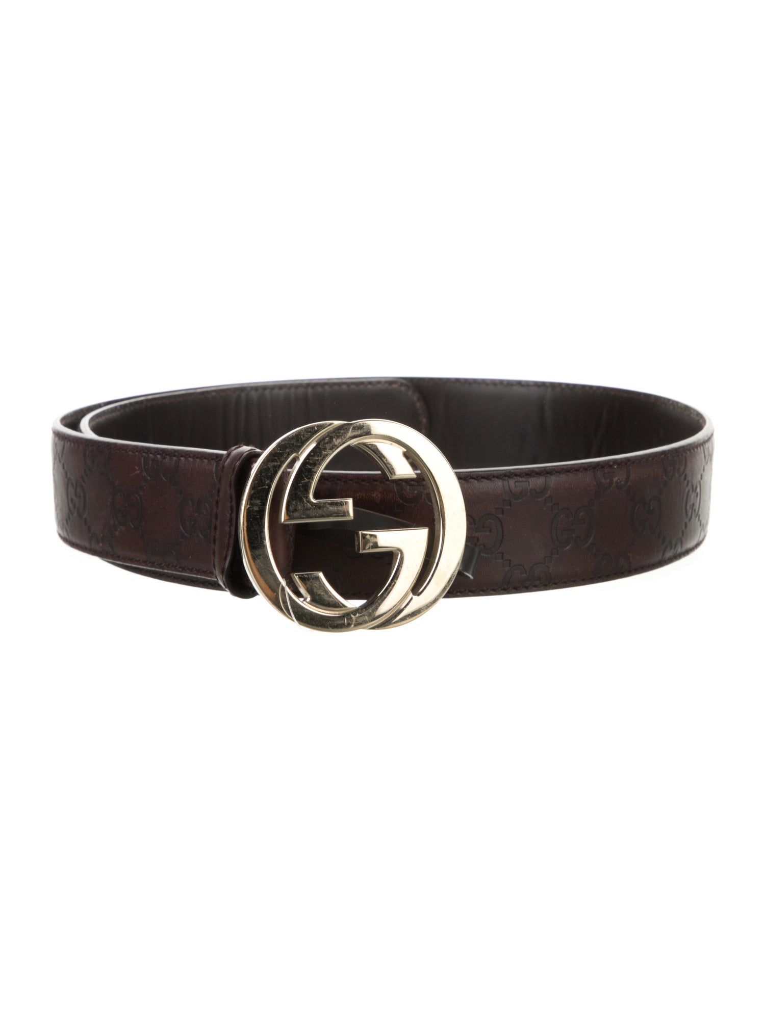 Gucci Interlocking G Logo Leather Belt