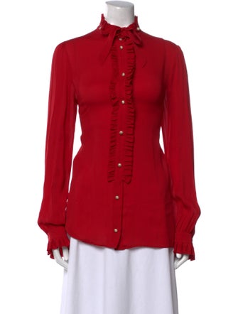 Gucci 2018 Silk Button-Up Top