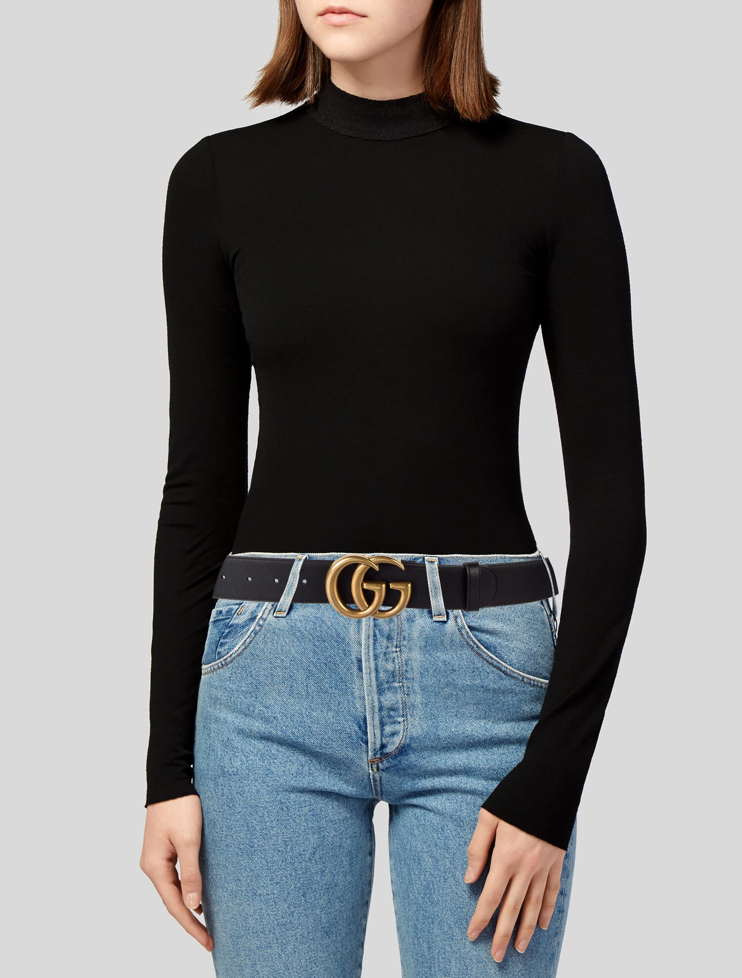Gucci Marmont Double G Logo Belt