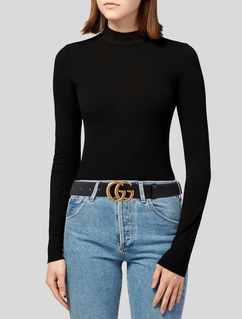 Gucci Marmont Double G Logo Belt