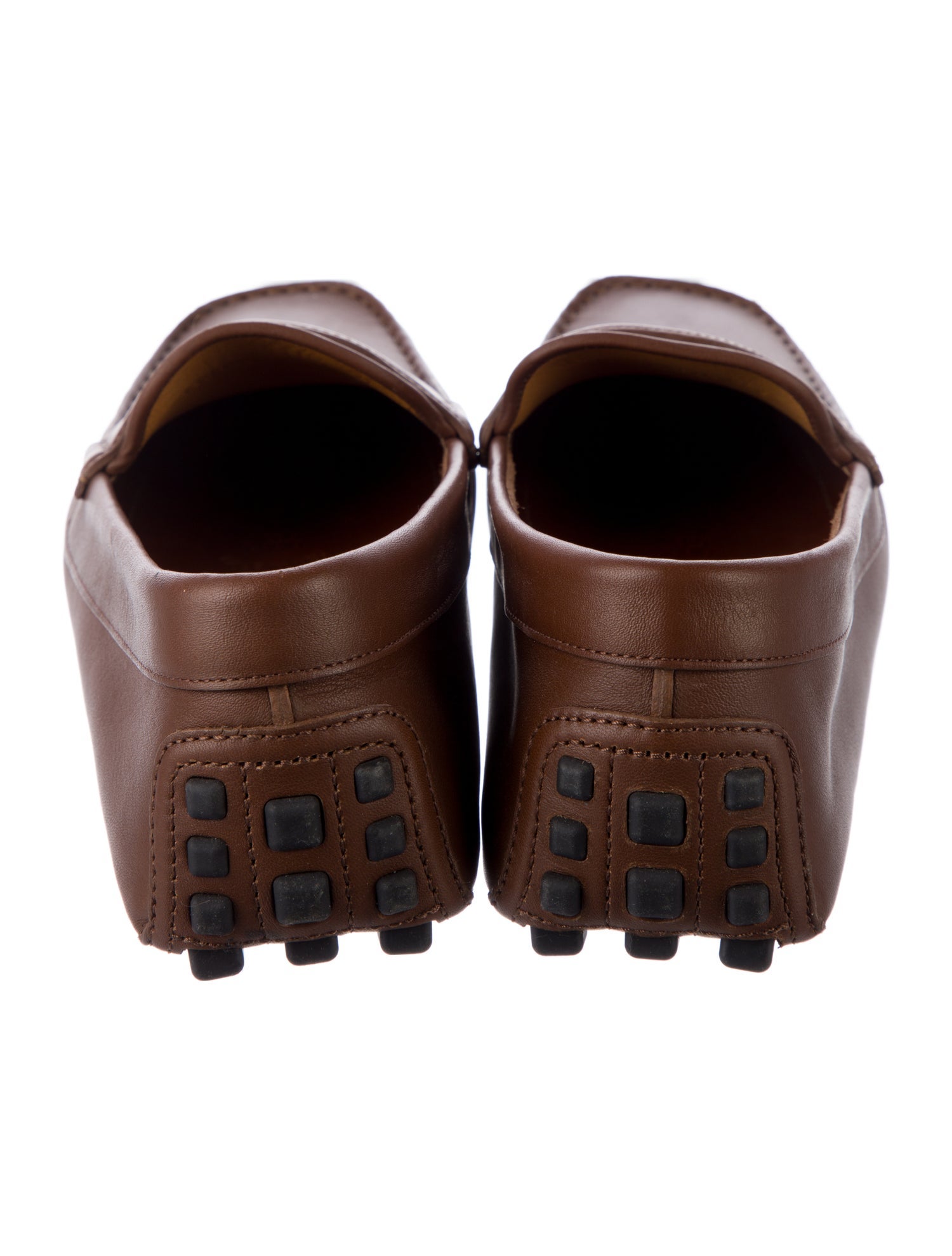 Gucci Interlocking G Logo Leather Drivers