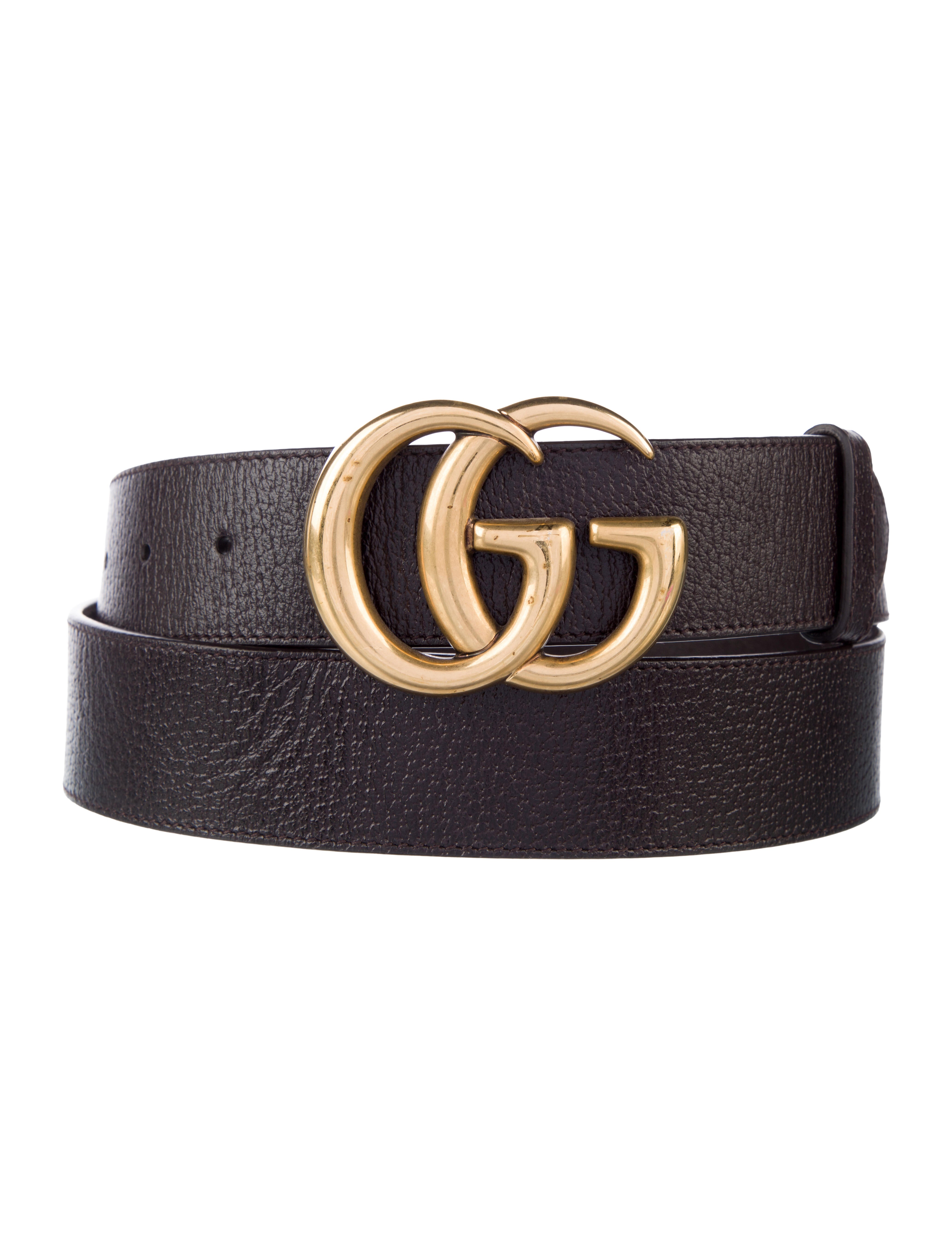 Gucci Double G Logo Leather Belt