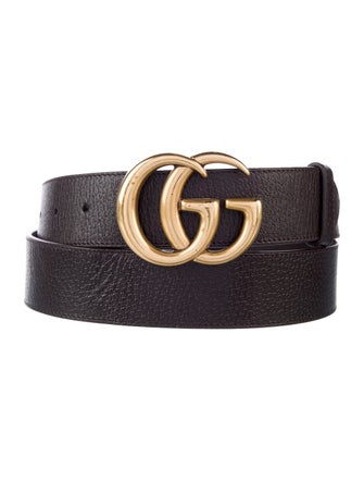 Gucci Double G Logo Leather Belt