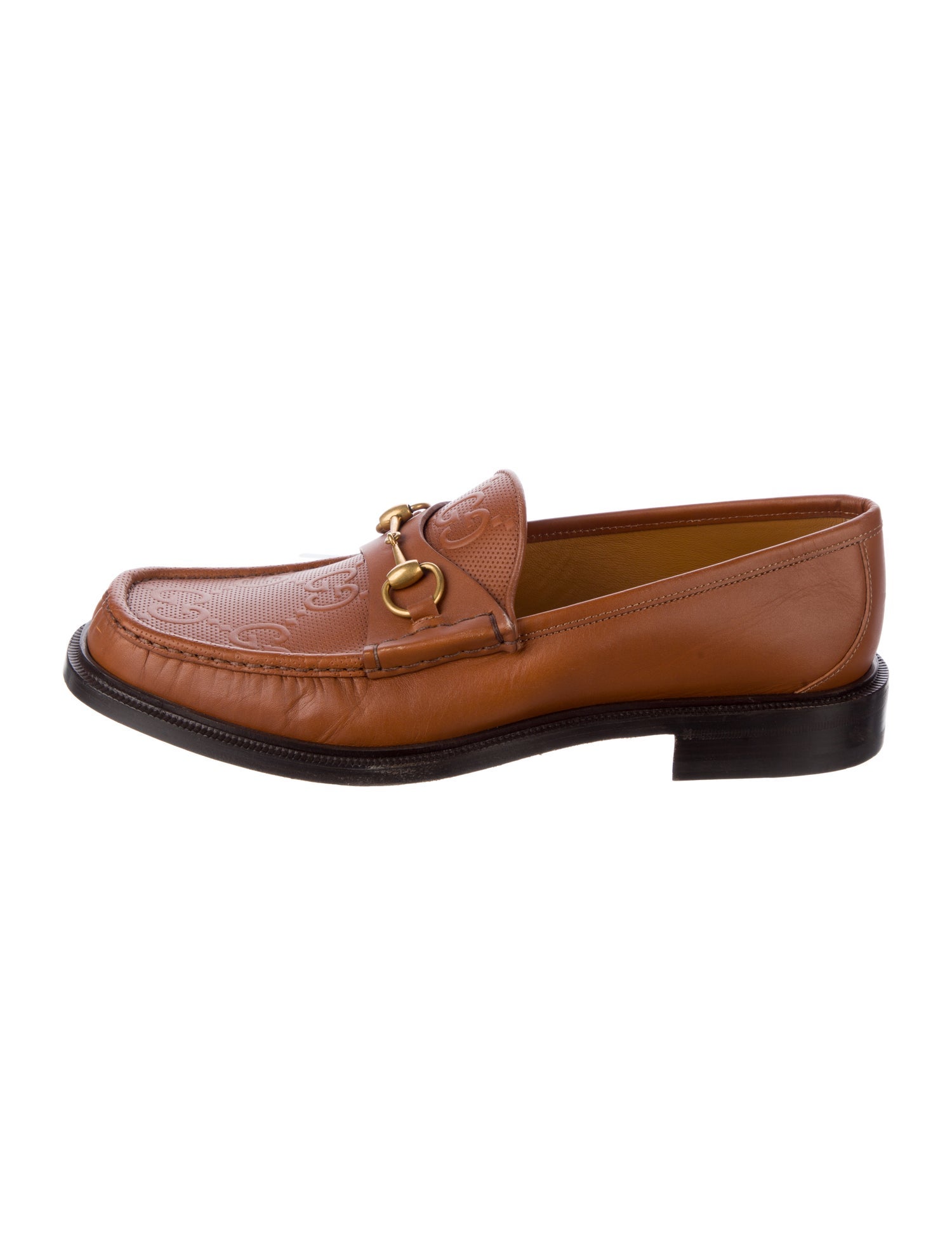 Gucci Horsebit Accent Leather Dress Loafers