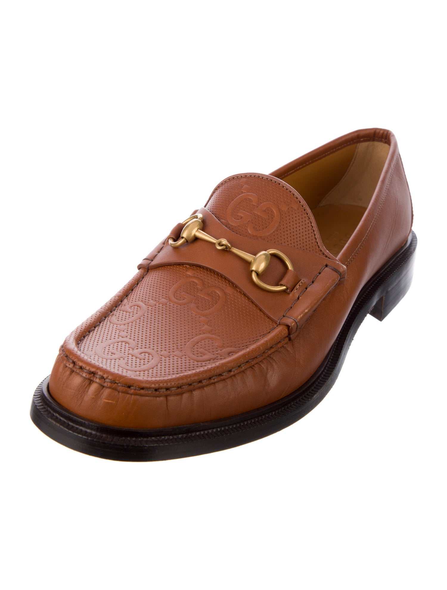 Gucci Horsebit Accent Leather Dress Loafers