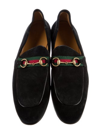 Gucci Brixton Web Accent Loafers