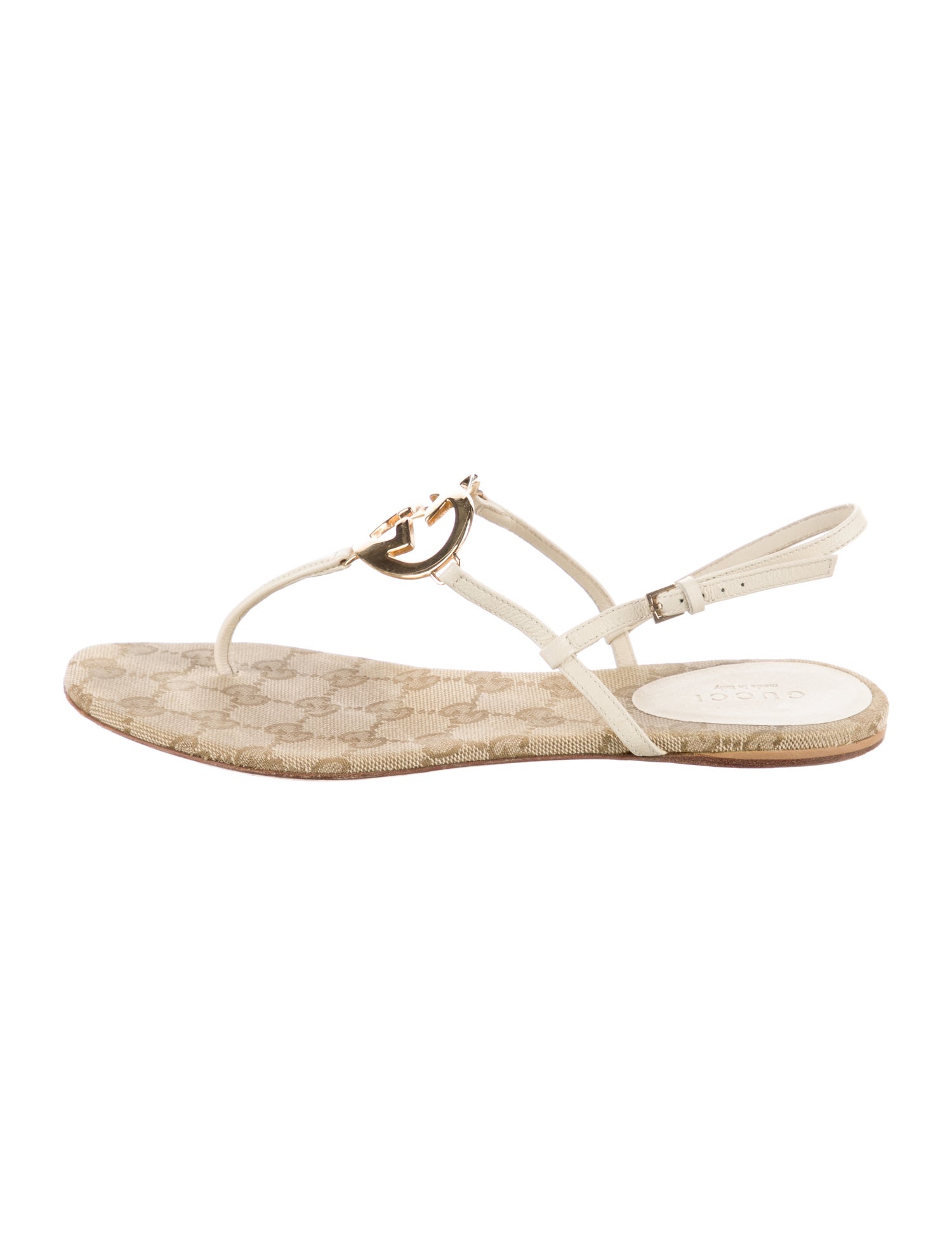 Gucci GG Canvas Canvas Slingback Sandals