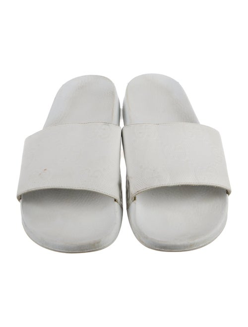 Gucci GG Embossed Leather Slides