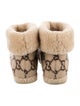 Gucci GG Supreme Wool Lace-Up Boots