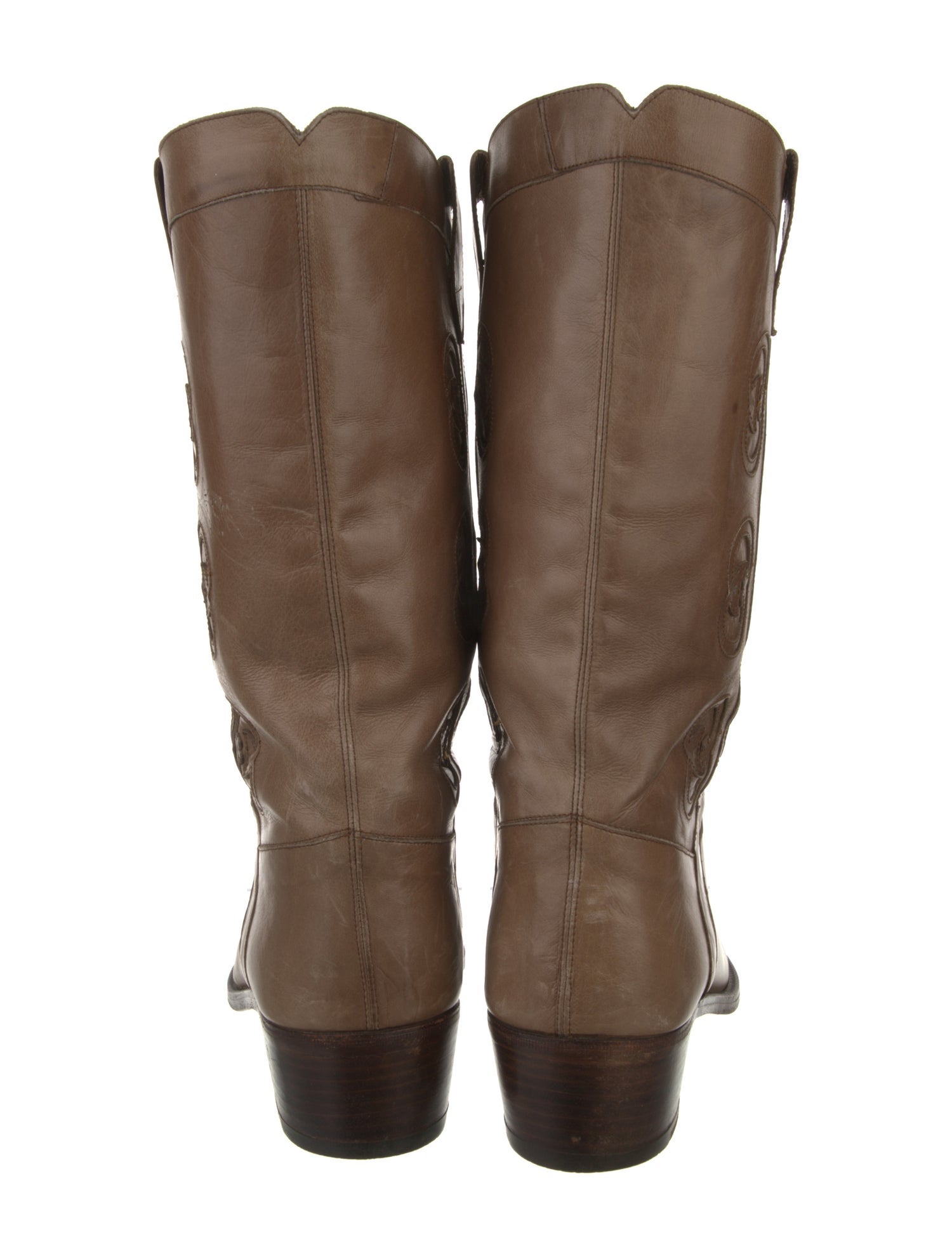 Gucci Interlocking G Logo Leather Western Boots