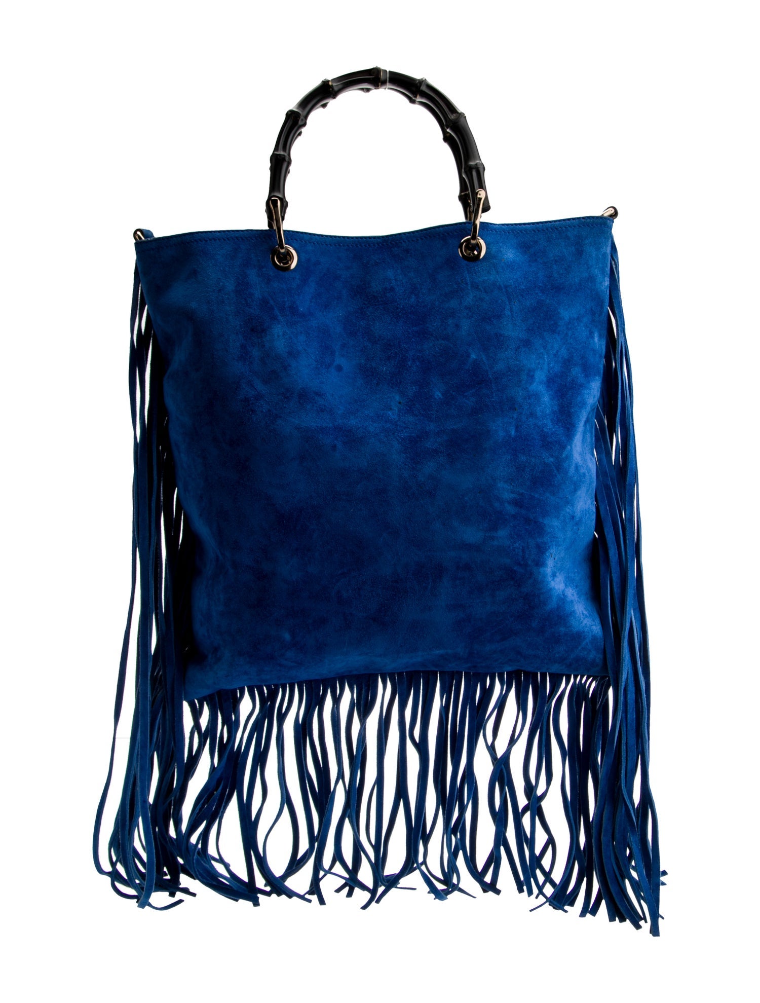 Gucci Suede Bamboo Fringe Shopper