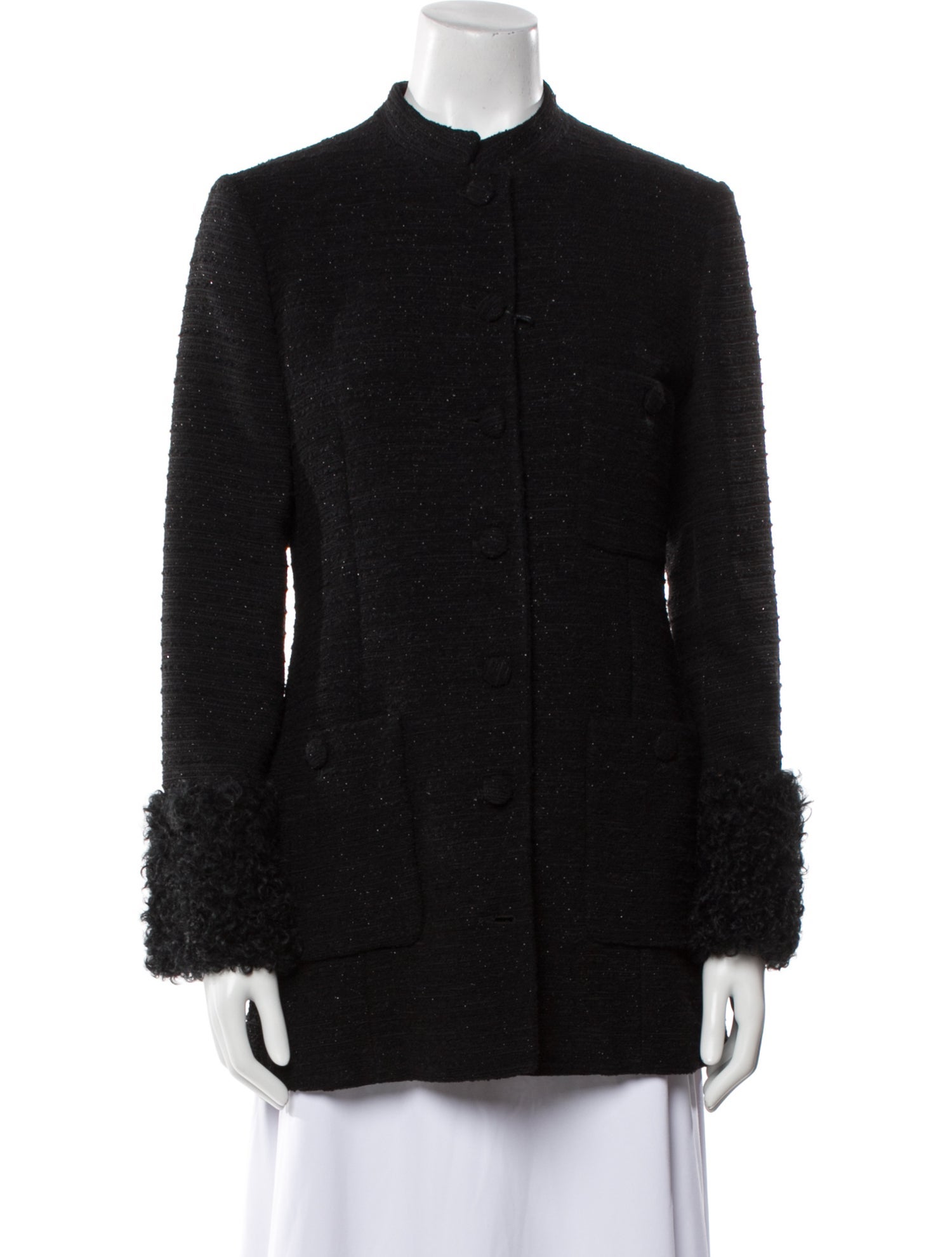 Gucci 2023 Tweed Fur Jacket