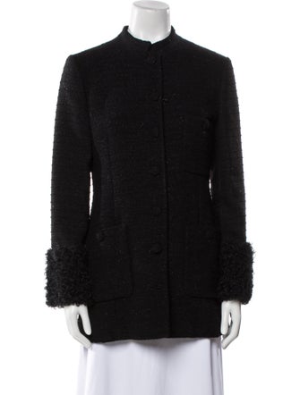 Gucci 2023 Tweed Fur Jacket