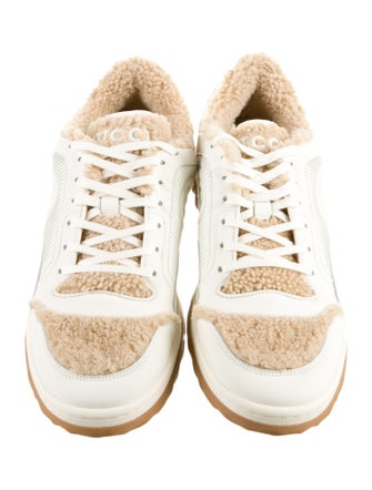 Gucci Leather Colorblock Pattern Sneakers