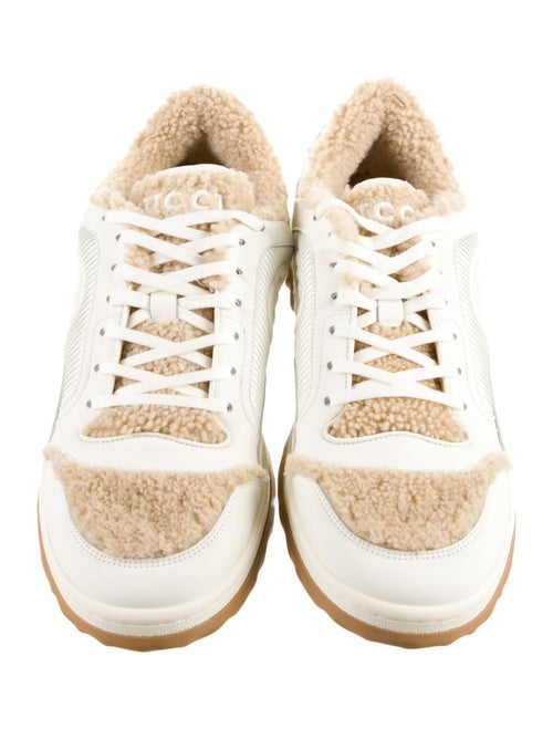 Gucci Leather Colorblock Pattern Sneakers