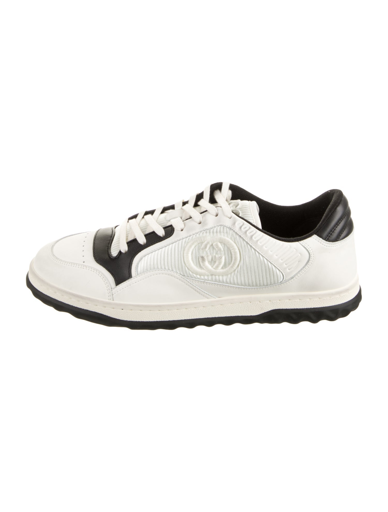 Gucci Leather Colorblock Pattern Sneakers