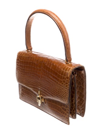 Gucci Crocodile Top Handle Bag