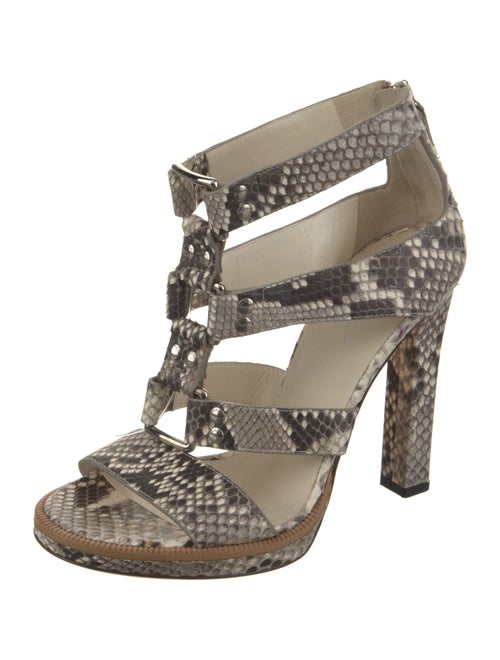 Gucci Snakeskin Animal Print Gladiator Sandals