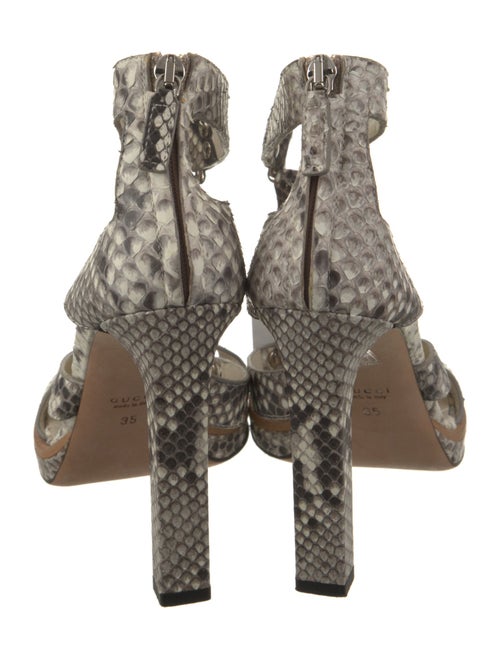 Gucci Snakeskin Animal Print Gladiator Sandals