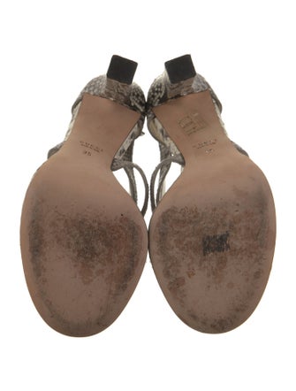 Gucci Snakeskin Animal Print Gladiator Sandals