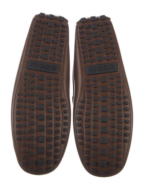 Gucci Interlocking G Logo Leather Drivers