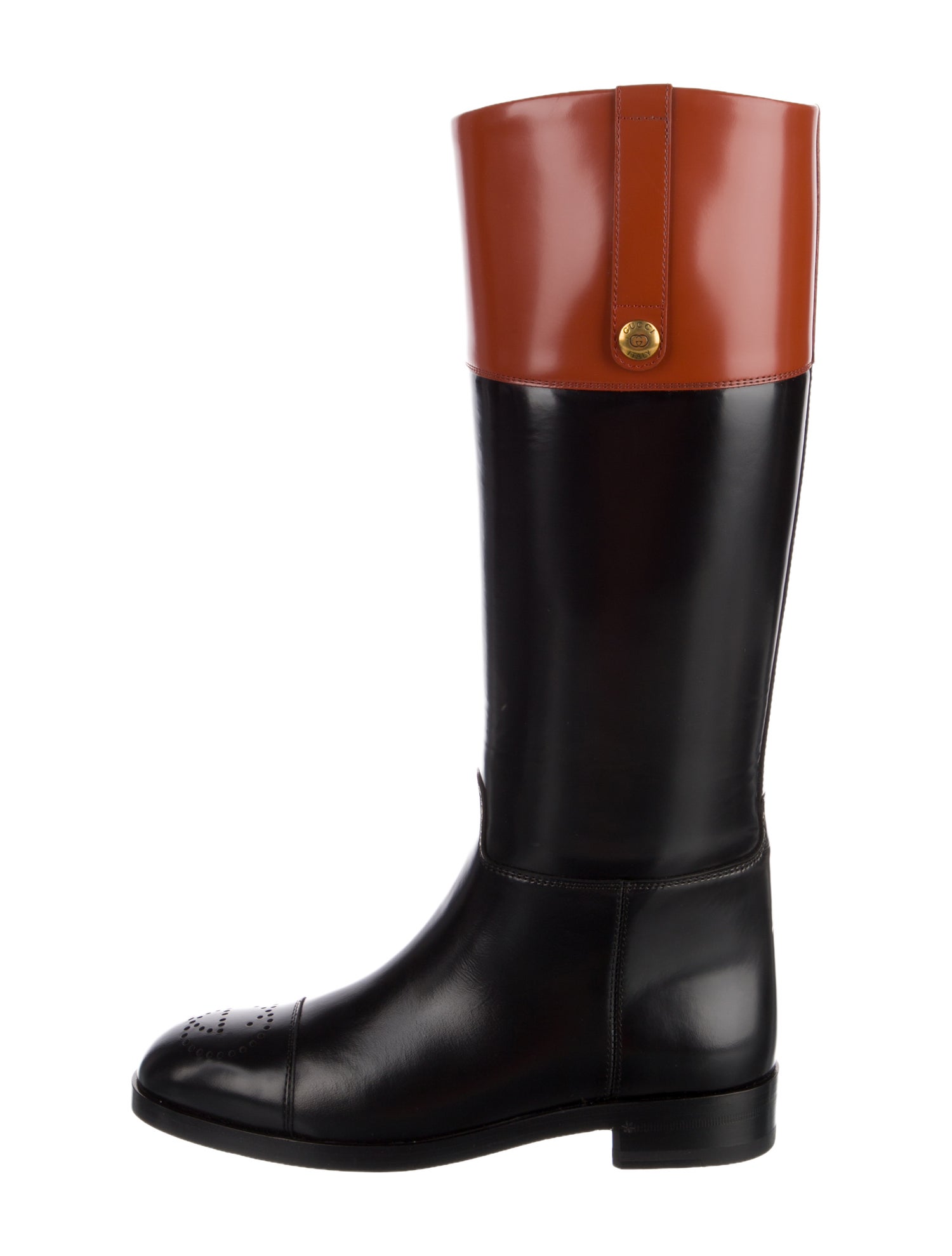 Gucci Horsebit Accent Leather Riding Boots