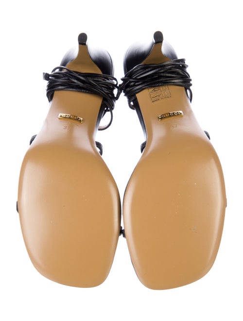 Gucci Interlocking G Logo Leather Sandals