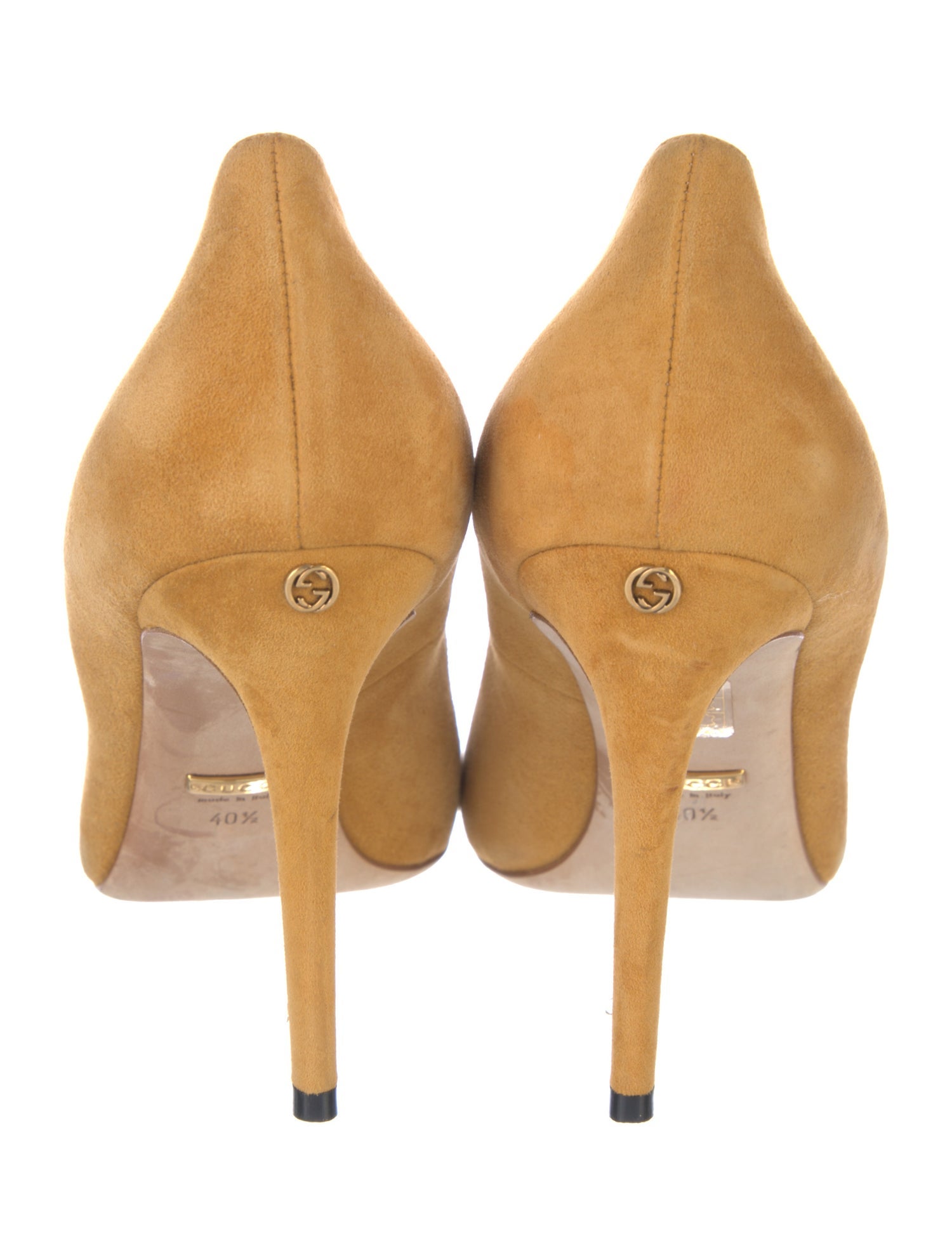 Gucci Interlocking G Logo Suede Pumps