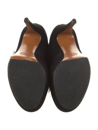 Gucci Suede Tassel Accents Lace-Up Boots