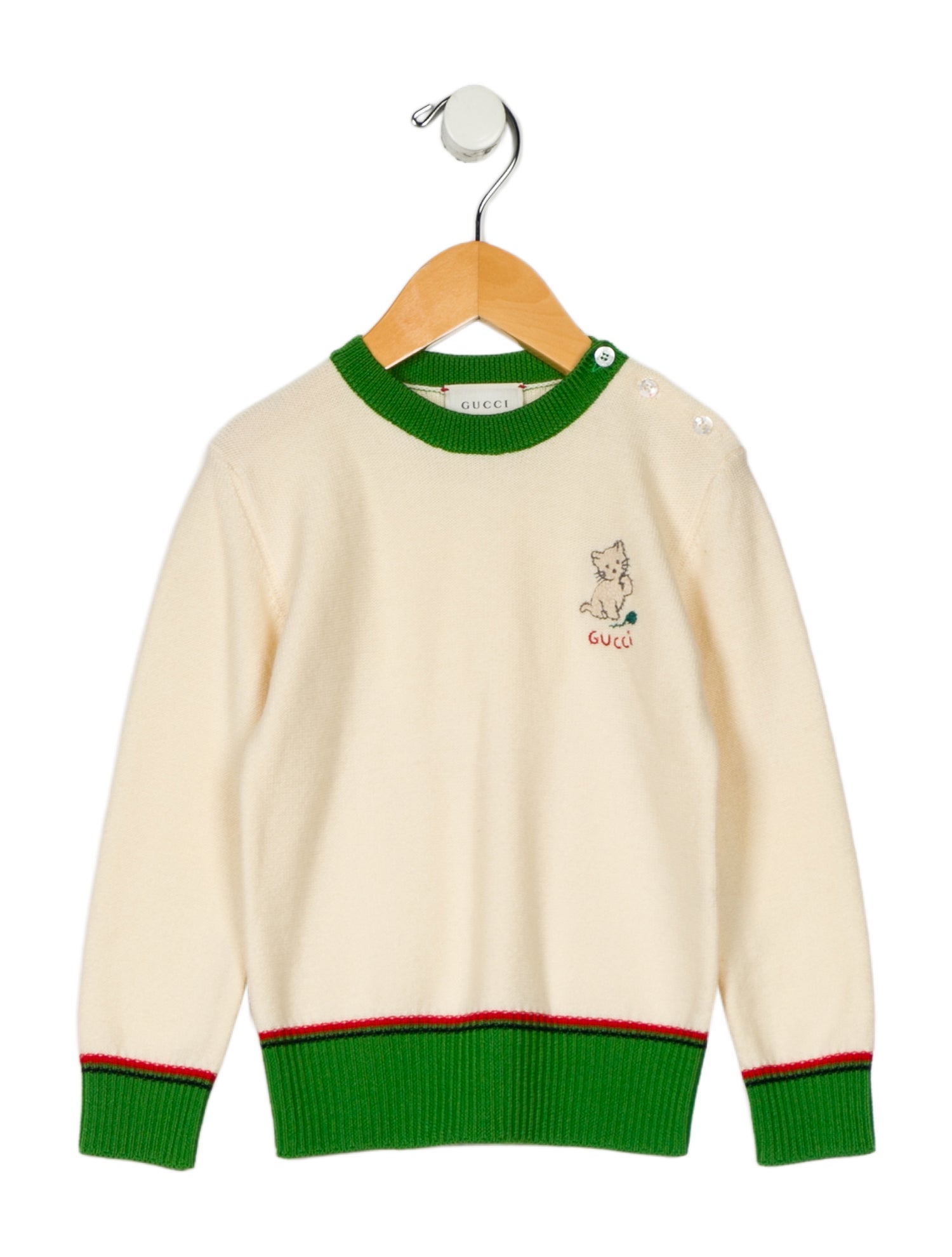 Gucci Toddler Girls' Embroidered Knit Sweater