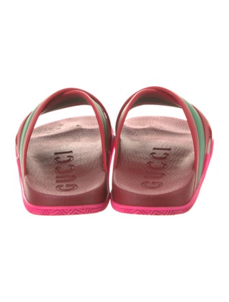 Gucci Web Accent Rubber Slides