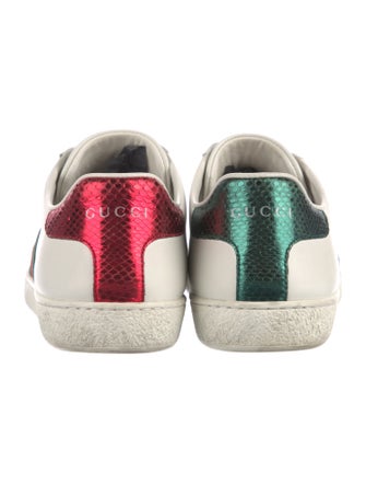 Gucci Web Accent Leather Sneakers